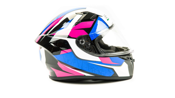 Шлем мото интеграл GTX 578 (S) #3 BLACK/PINK BLUE WHITE | Мототека